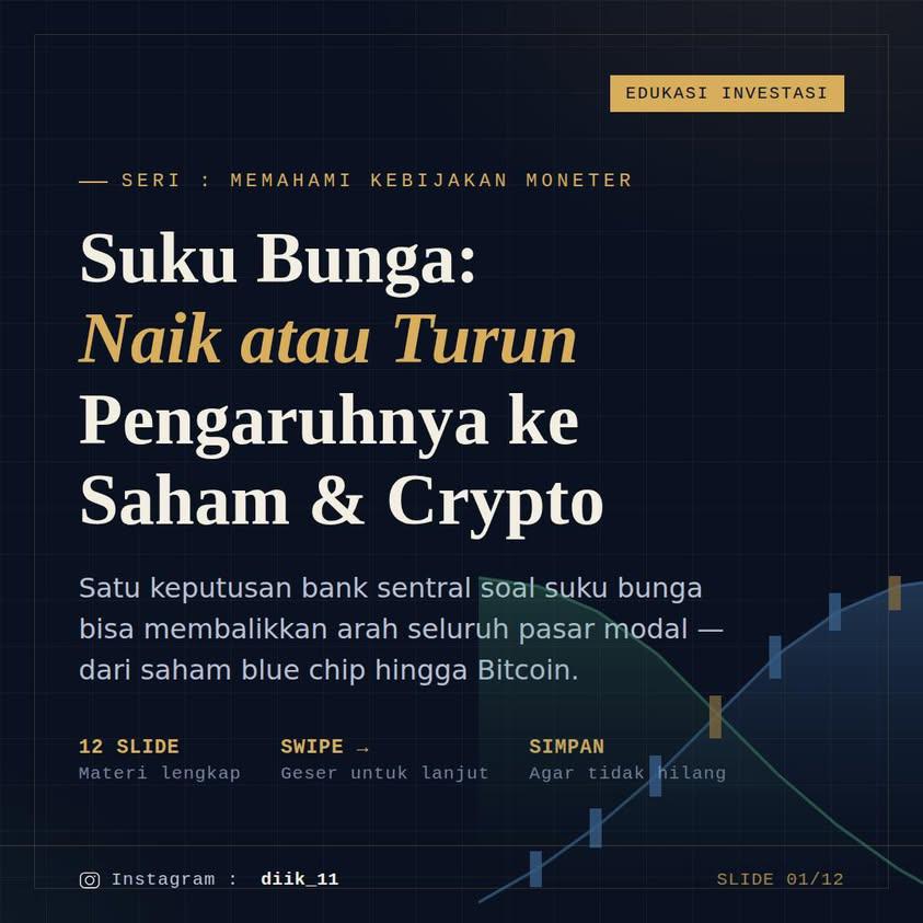 Suku Bunga Naik atau Turun Pengaruhnya ke Saham & Crypto