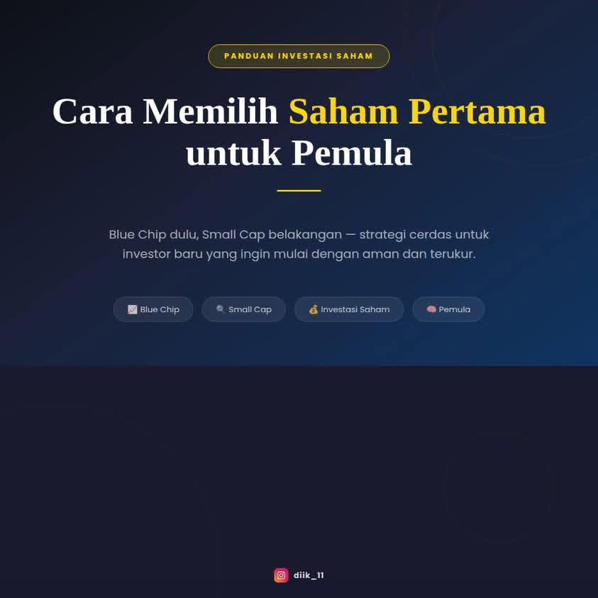 Cara Memilih Saham Pertama untuk Pemula