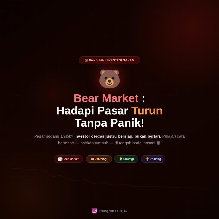 Bagaimana Menghadapi Pasar Sedang Turun Tanpa Panik