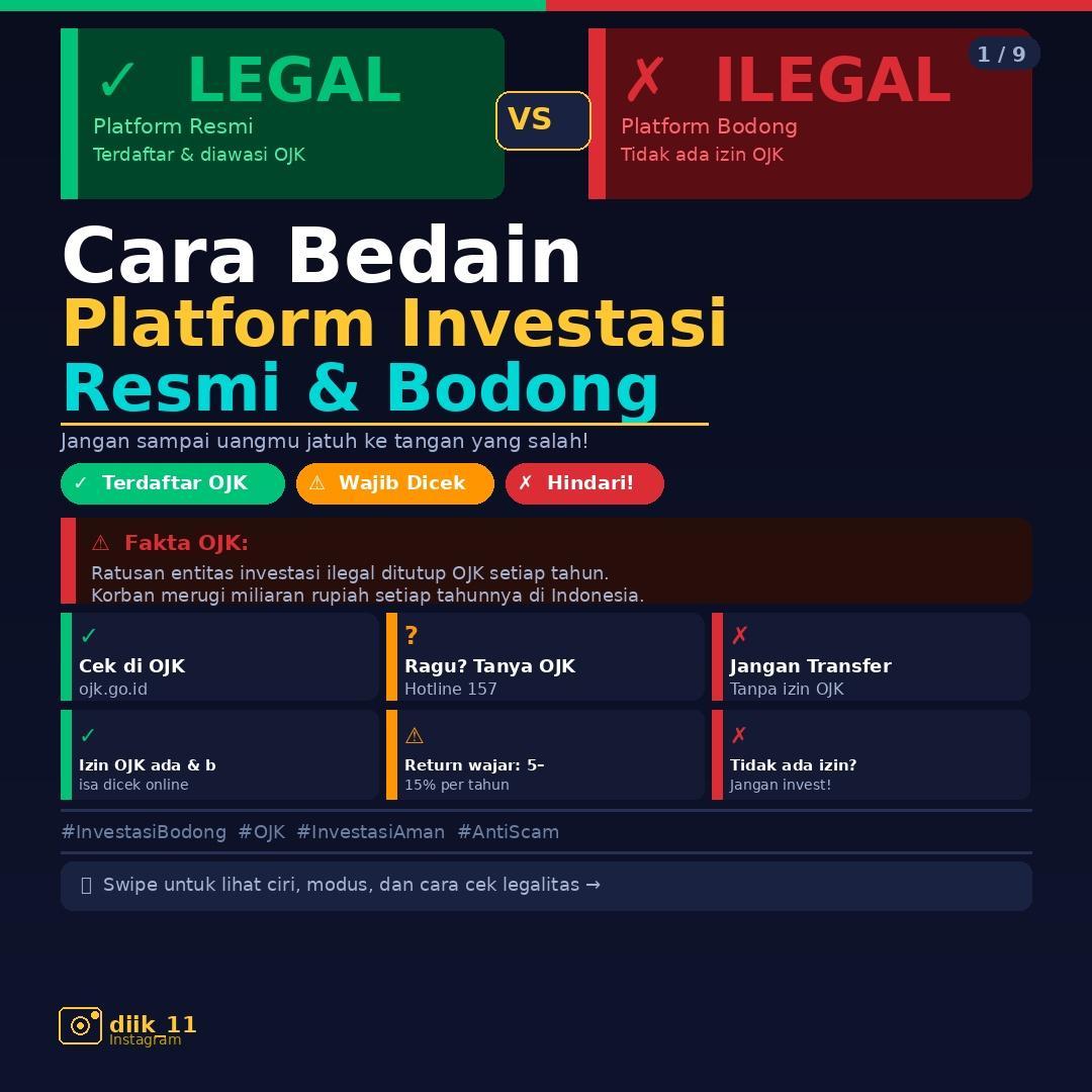 Legal vs Ilegal Cara Bedain Platform Investasi Resmi & Bodong