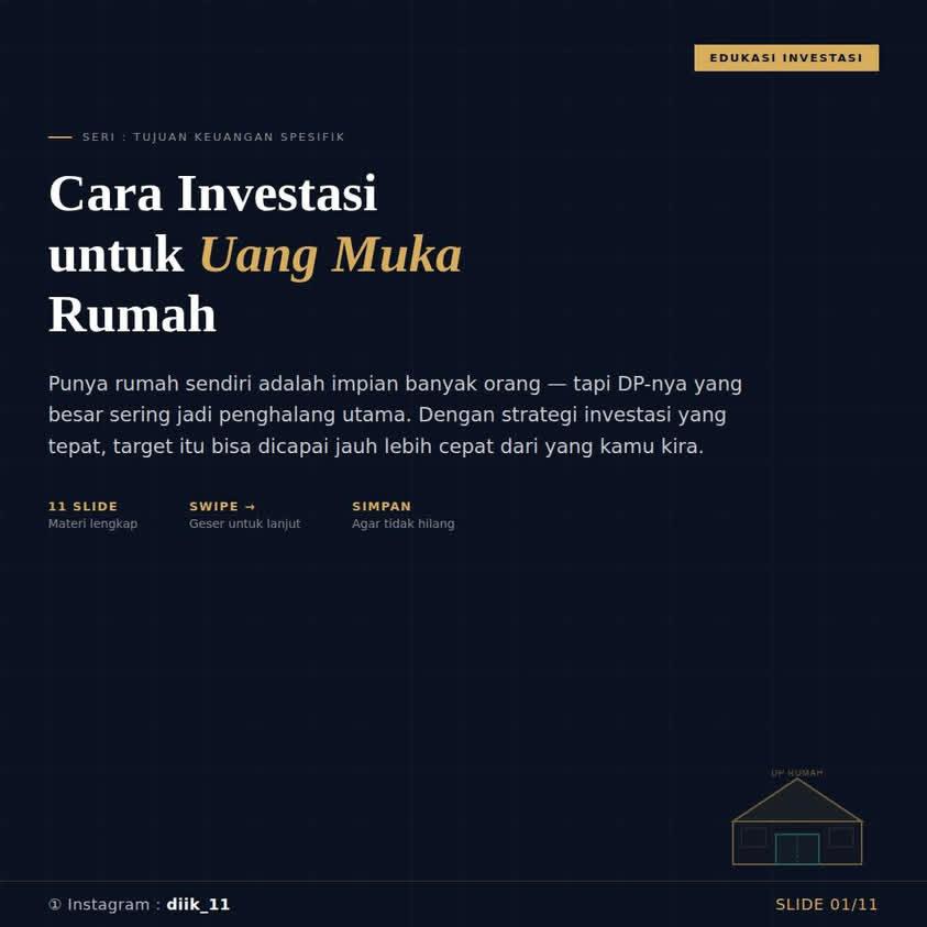 Cara Investasi untuk Uang Muka Rumah