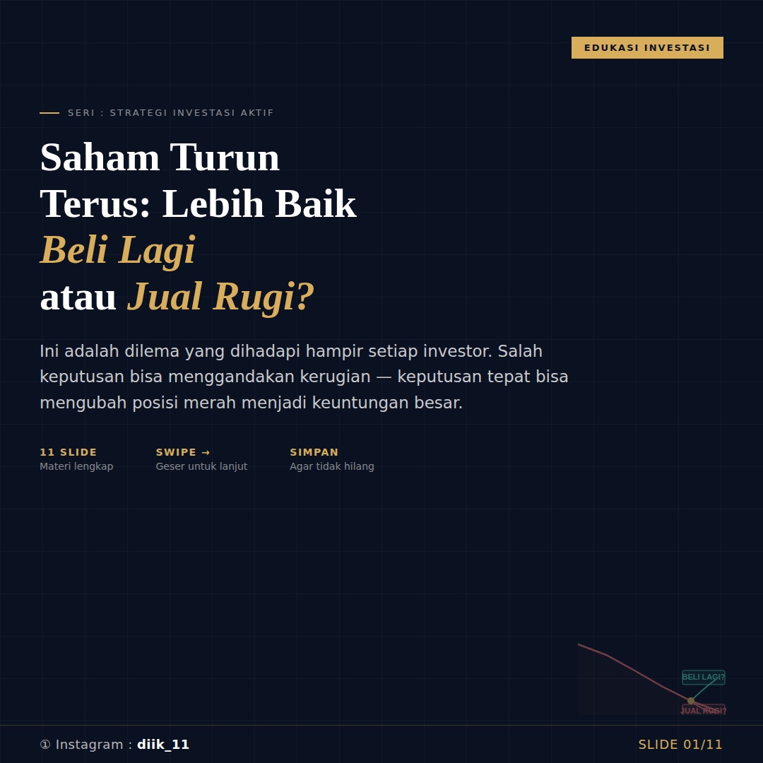 Saham Turun Terus: Lebih Baik Beli Lagi atau Jual Rugi?