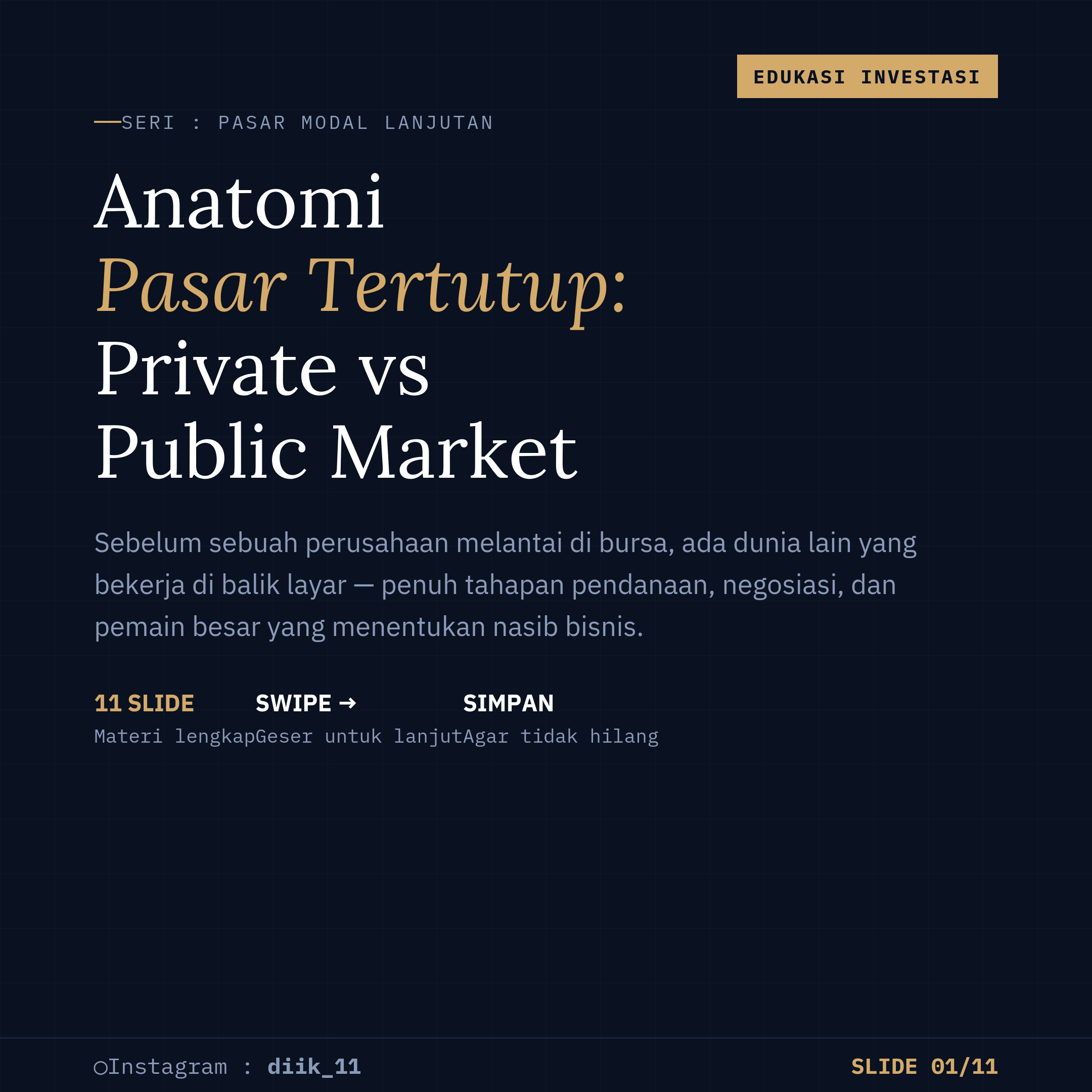 Anatomi Pasar Tertutup: Privat vs Public Market